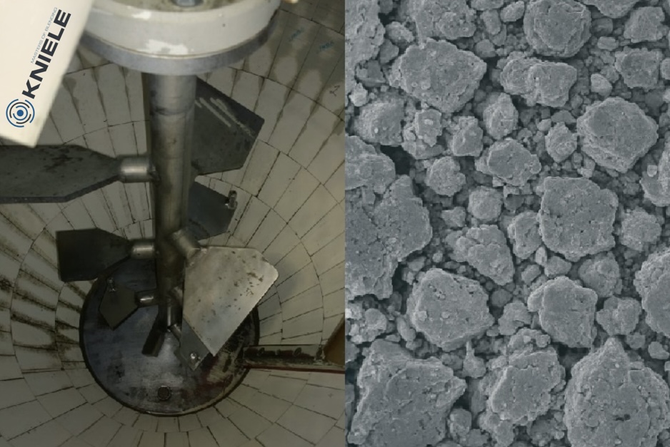 Mélangeur conique intérieur et support pour microscope Béton géopolymère